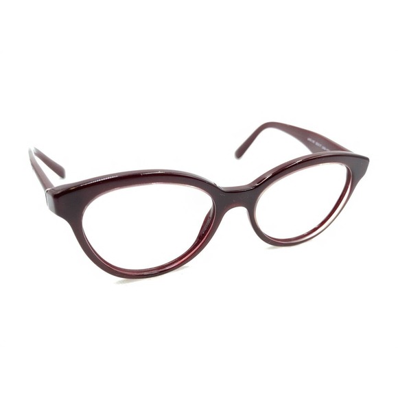 Prada VPR11R UAN-1O1 Dark Red Burgundy Cat Eye Eyeglasses Frames 50-17 140 Italy - Picture 1 of 12